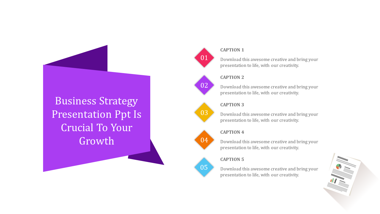 Free - Ready To Use Business Strategy PPT Presentation  Design
